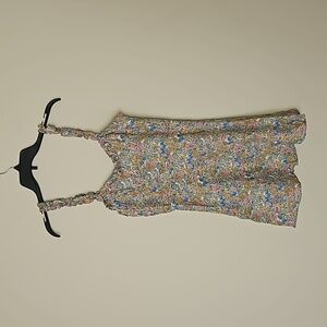 Zara size small  floral dress green pink yellow